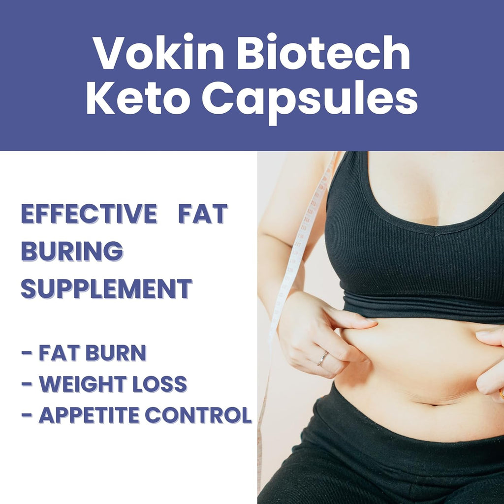Vokin Biotech Keto Advaced Weight Loss Formula with Green Tea Extract Garcinia Combogia 60 Capsules For Men and Women