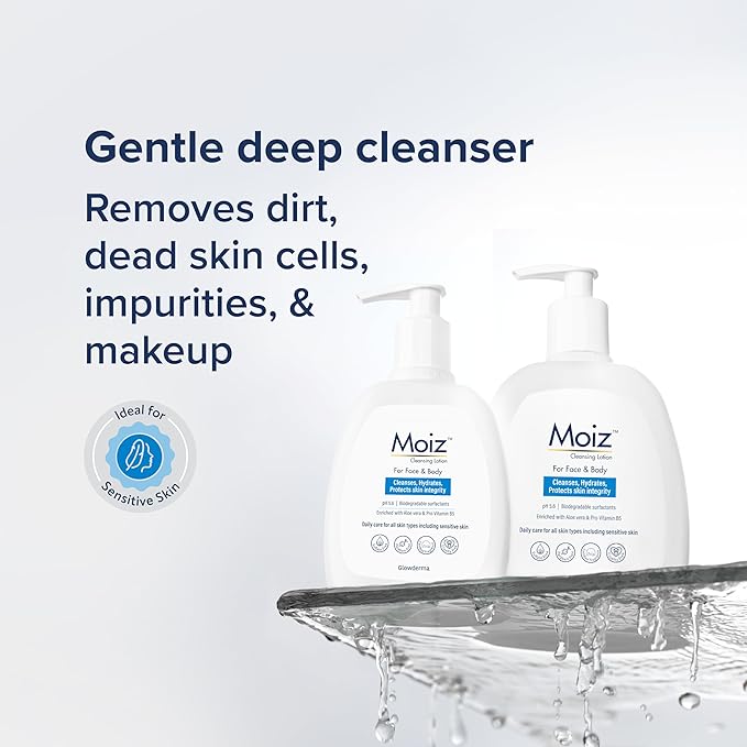 Moiz Cleansing Lotion | Face & Body Cleanser | for Sensitive Skin - 200 Ml
