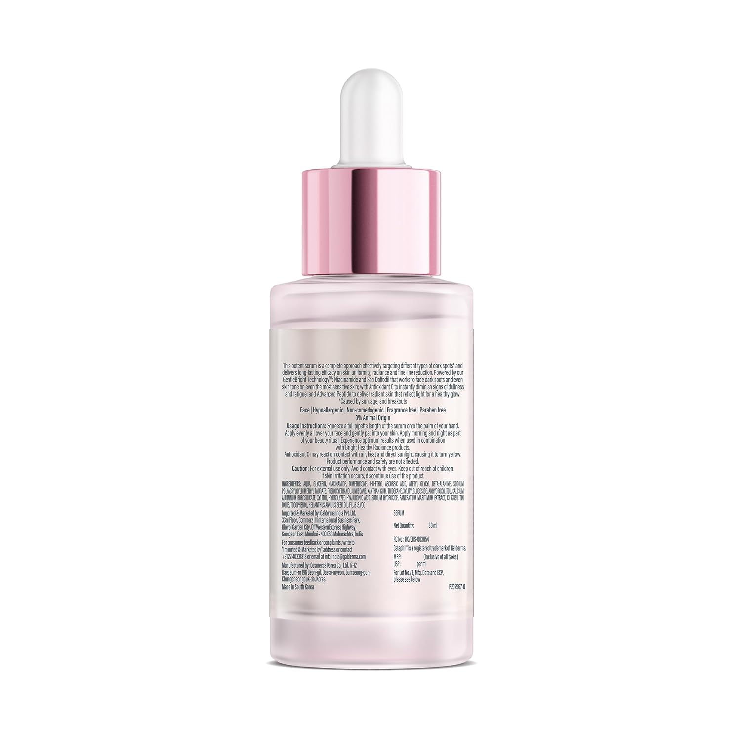 CETAPHIL Bright Healthy Radiance Brightening |Glow Serum | 30ml | GentleBright Technologyâ„¢ with Antioxidant C and Advanced Peptide | Removes Dark Spots & Dullness