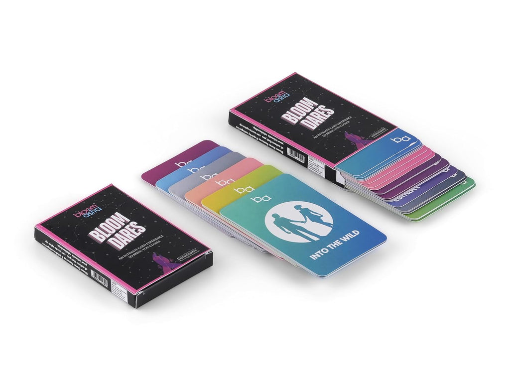 Bloomastra Bloom Dares Card Game for Couples | 24 Cards | 6 Fun Categories Great Conversations & Fun Challenges for Date Night Romantic Gift for Couples (Intermediate)