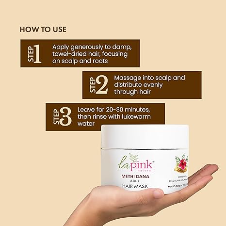 La Pink Methi Dana 8-in-1 Hair Mask - 200 gms