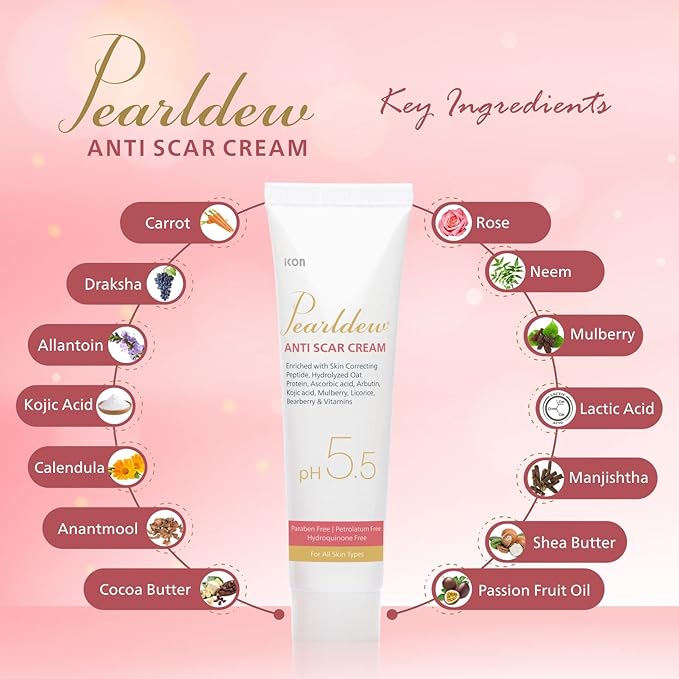 Pearldew Anti Scar Cream With Aloe Vera, Carrot, Bearberry - 25 Ml | Pack of 2