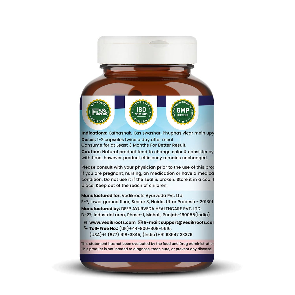 NicoShield | Herbal solution to Help Quit Smoking Naturally | Helps Reduce Craving To Smoke | Ayurvedic Herbal Supplement | 60 Veg Capsules (Pack of 1)