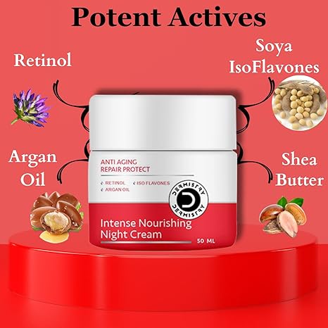 Dermistry Anti Aging Retinol Hyaluronic Acid Skin Night Cream - 50 ml