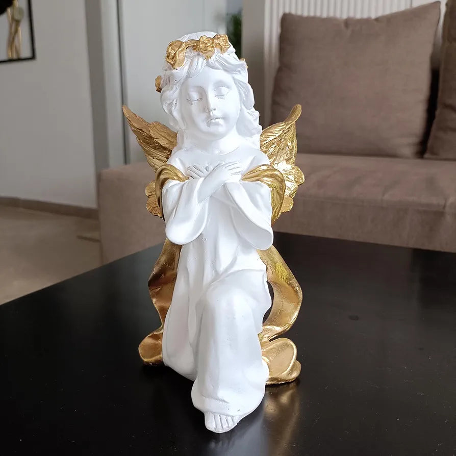 Alila White Fairy Angel With Wings Figurine Statue For Home Living Room 8 Inches Fantasy