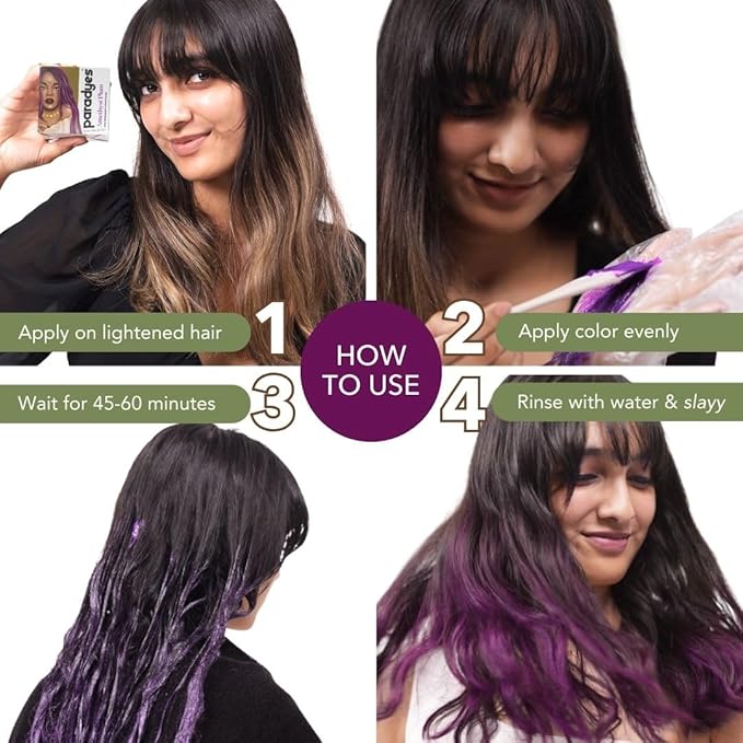 Paradyes Top-up Semi-permanent Amethyst Plum Diy Conditioner Based Hair Colour - 120 Gms