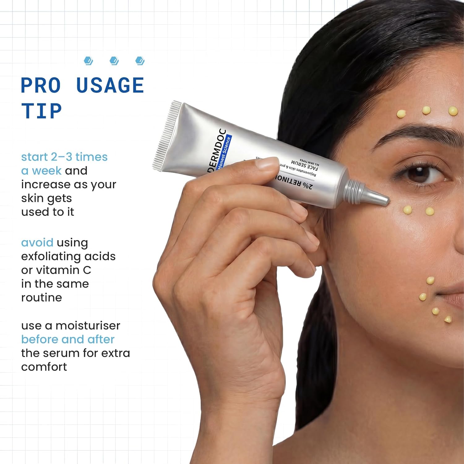 DERMDOC 2% Retinol Face Serum, 12ml | Reduces Fine Lines | Improves Skin Texture & Elasticity| Brightens Skin | Hydrating | Boosts Collagen | Smoother Complexion | For All Skin Types