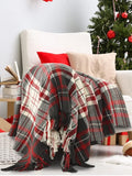 Sashaa World Check Throw Blanket Colour Red And Black