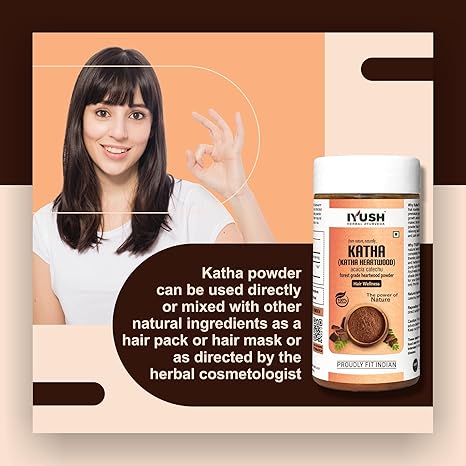 Iyush Herbal Ayurveda Organic Katha Powder for Hair Colour - 100 gms
