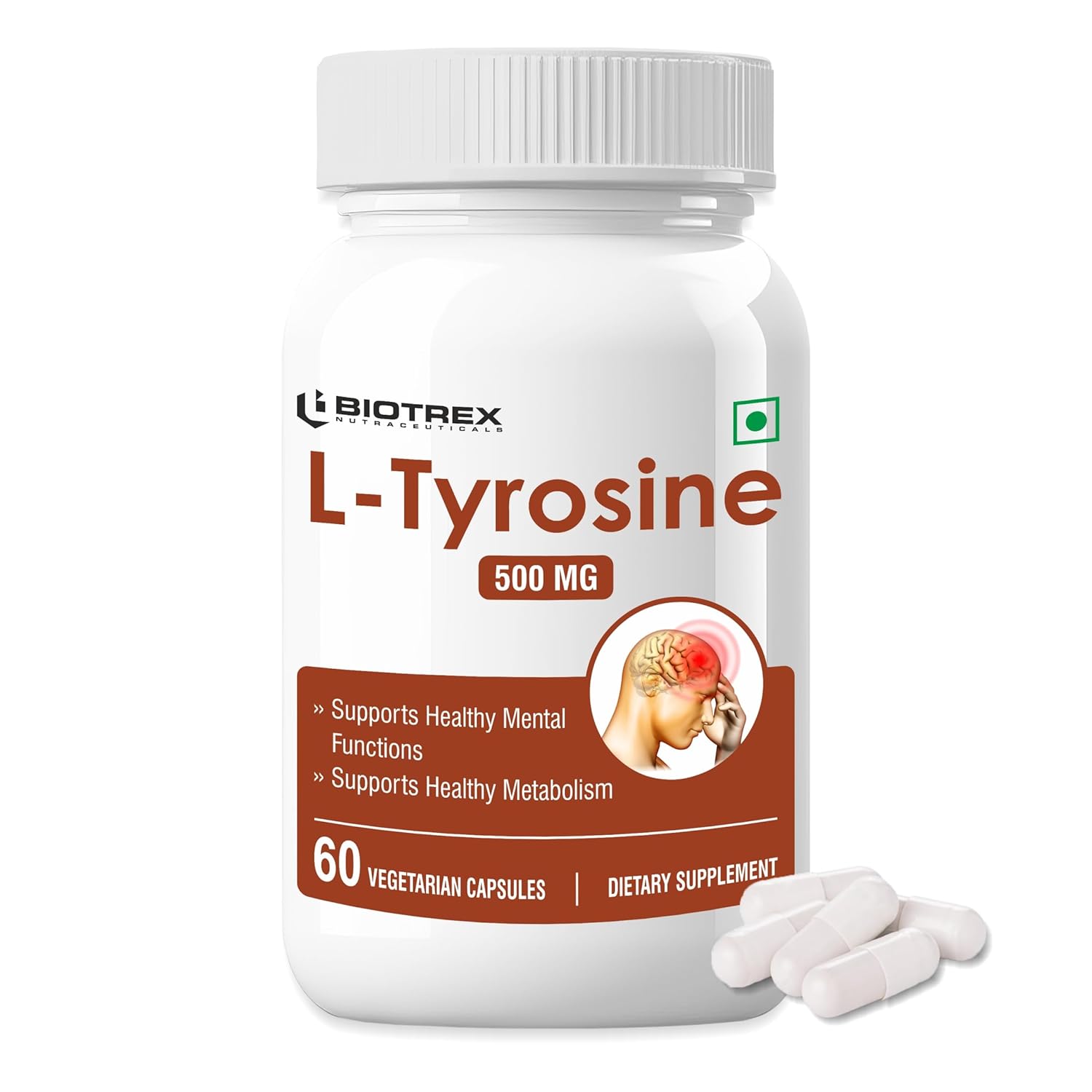 Biotrex Nutraceuticals L-Tyrosine 500mg - 60 Capsules