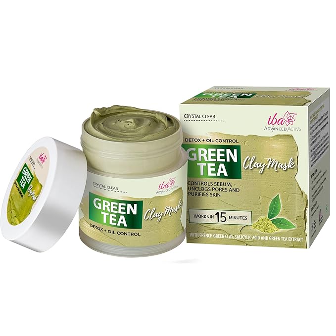 Iba Advanced Active Crystal Clear Green Tea Mask - 100 Gms