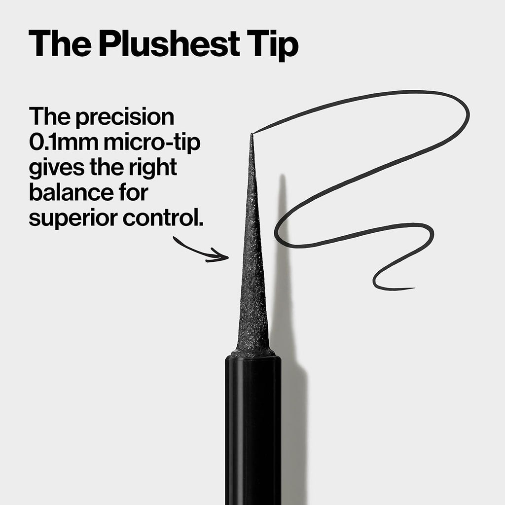 REVLON ColorStay Micro Easy Precision Liquid Eyeliner, Waterproof, Smudgeproof, Longwearing with Felt Tip Applicator, 301 Blackout, 1.7 ml