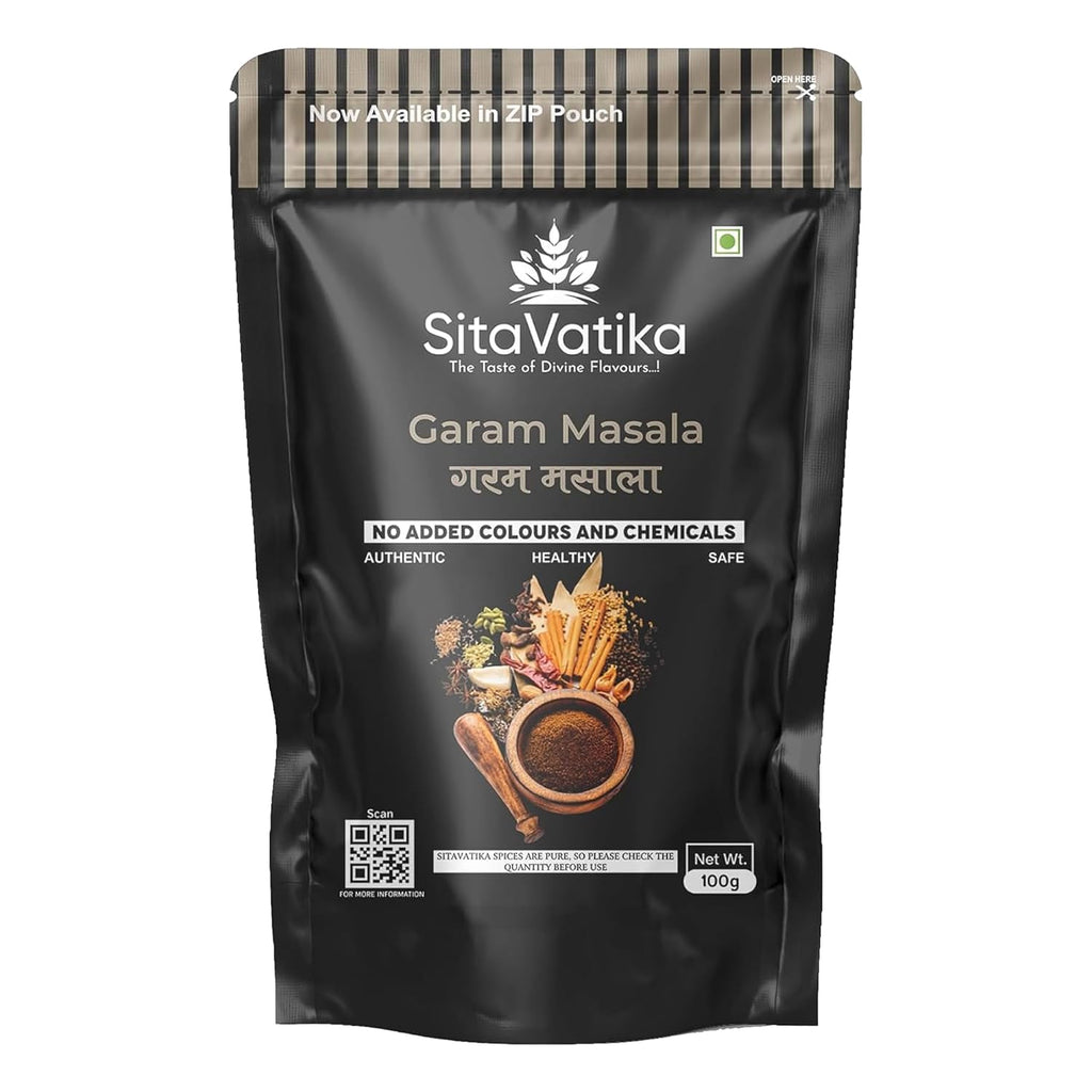 Sitavatika 100% Natural Garam Masala Powder 100gm No Added Colours and Chemicals with Aromatic Blend of Whole Spices for Cooking