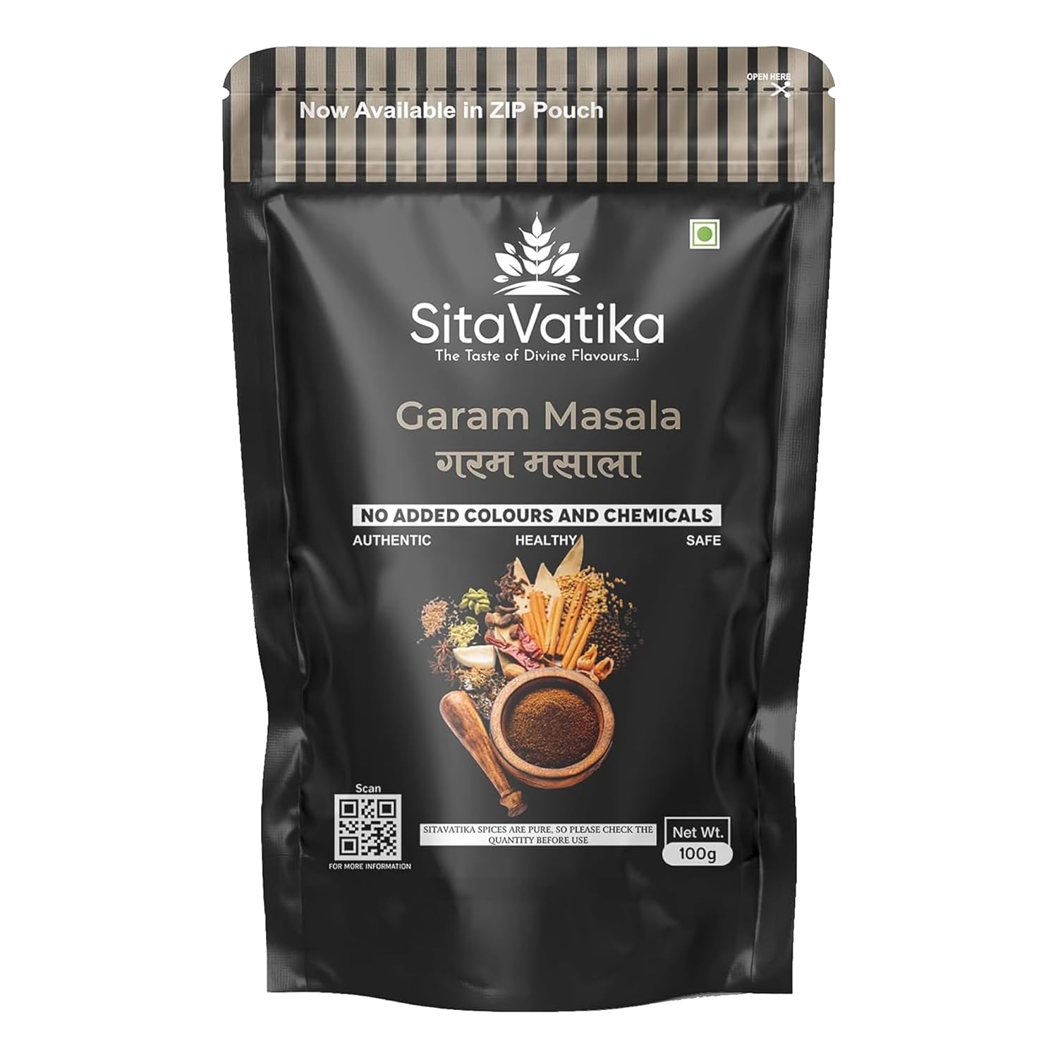 Sitavatika 100% Natural Garam Masala Powder 100gm No Added Colours and Chemicals with Aromatic Blend of Whole Spices for Cooking