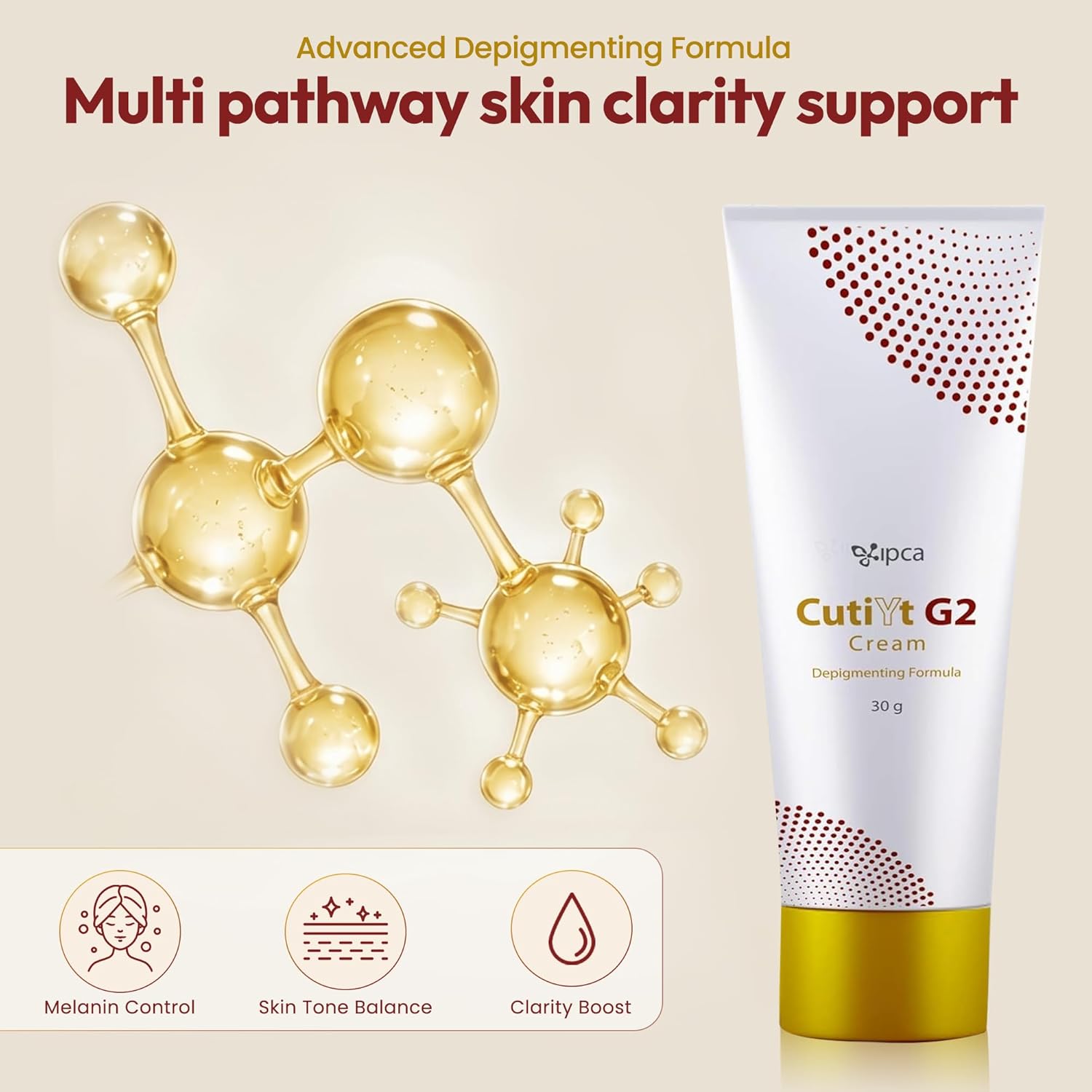 Ipca CutiYt G2 Cream â€“ 30gm Skin Tone Correcting & Pigmentation Maintenance Cream | Hydrating Formula for Even, Clear & Smooth Skin | Suitable for Sensitive & Long-Term Use