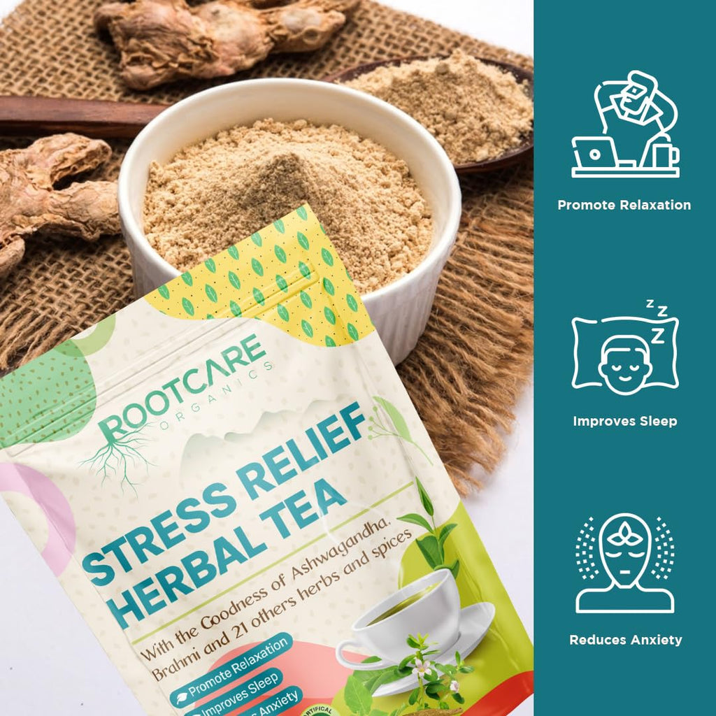 Rootcare Organics Calming Stress Relief Herbal Tea - 100 gms