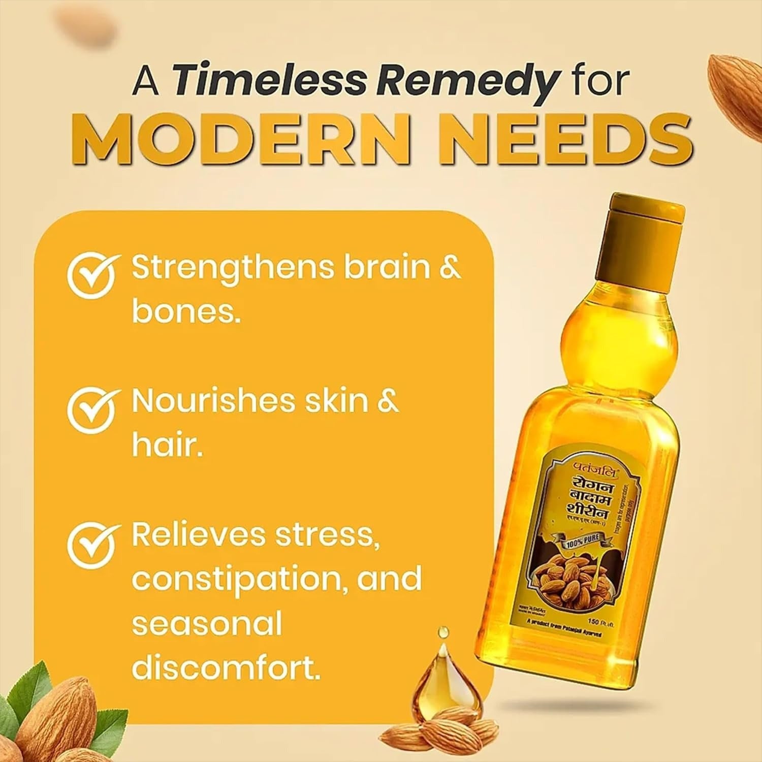 Patanjali Rogan Badam Oil - 150 ml