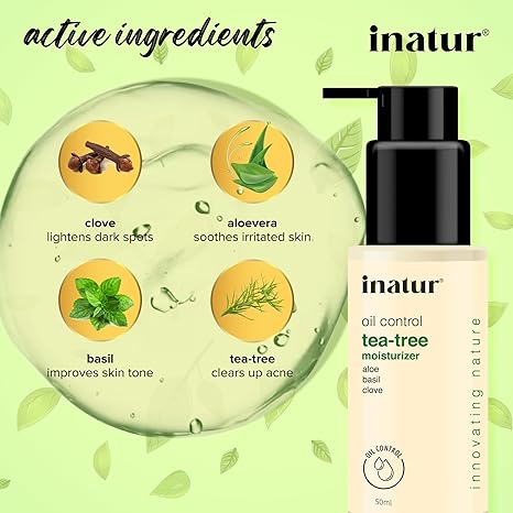 Inatur Oil Control Tea Tree Moisturizer - 50 ml