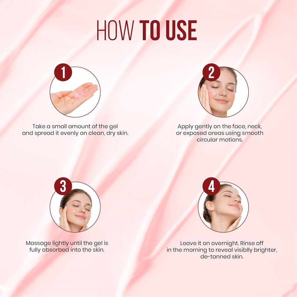 Mitchell USA LightenUp Express Overnight De-Tan Gel for Face | Tan Removal, Skin Brightening & Dark Spot Reduction | With Peony Flower Extract, Vitamin C & Alpha Arbutin | for Men & Women | 50g