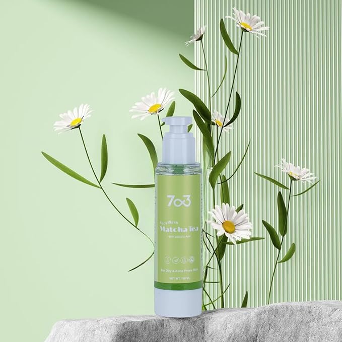 7o3 Face Wash With Matcha Tea & Green Tea – Hydrating Cream Cleanser for Radiant, Refreshed Skin - 100 Ml