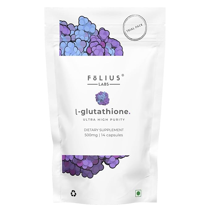 Folius Labs Ultra High Strength L-Glutathione Supplement (Trial Pack) - 14 caps