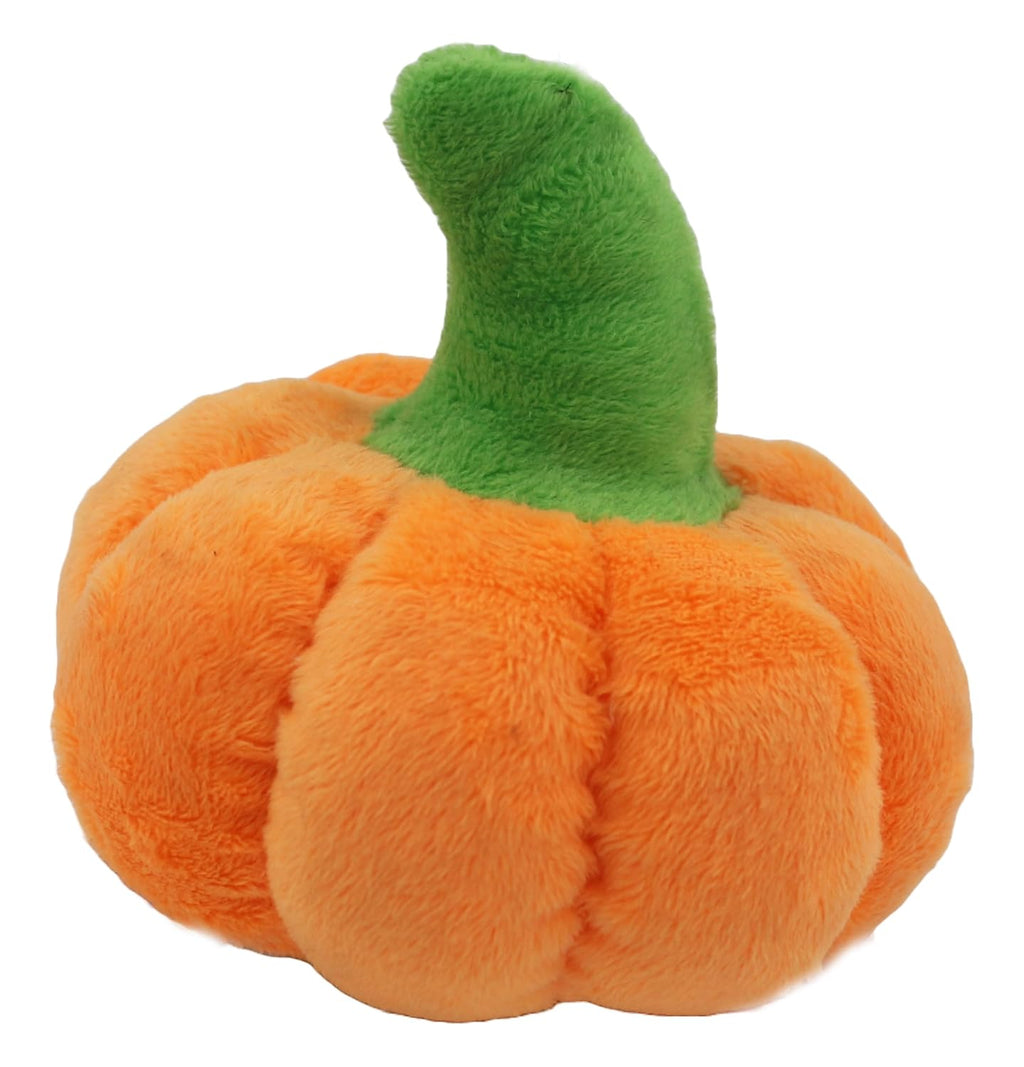 Tickles Halloween Pumpkin Soft Stuffed Plush Toy for Kids Color Orange 9 cm Face Design