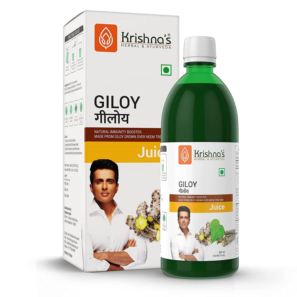 Krishna's Herbal & Ayurveda Giloy Juice / Geloy Swaras Immunity Booster - 500 ml
