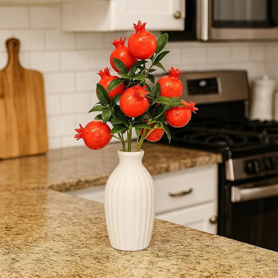 3 Pcs Pomegranate Plant Stick Artificial Pomegranate Branches Lifelike Tree Plants