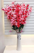 Artificial Flowers Bunch for Decoration Cherry Blossom Ideal for vase Without vase Pink Maroon