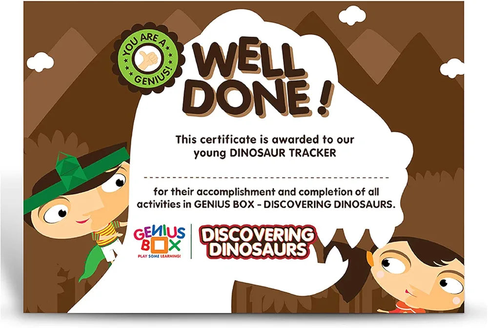 Genius Box Play some Learning Educational Toy for 5+ Year Age: Discovering Dinosaurs DIY, Activity Kit, Learning Kit, Educational Kit, STEM Toy 16 Activity Kit