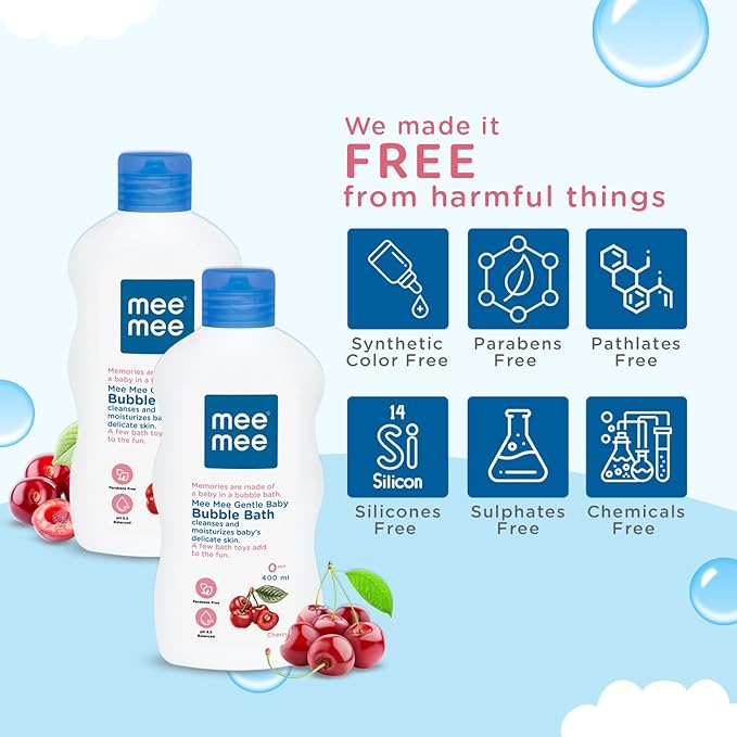 Mee Mee Foamy Baby Mild Body Wash & Bubble Bath - 400 ml (Pack of 2)
