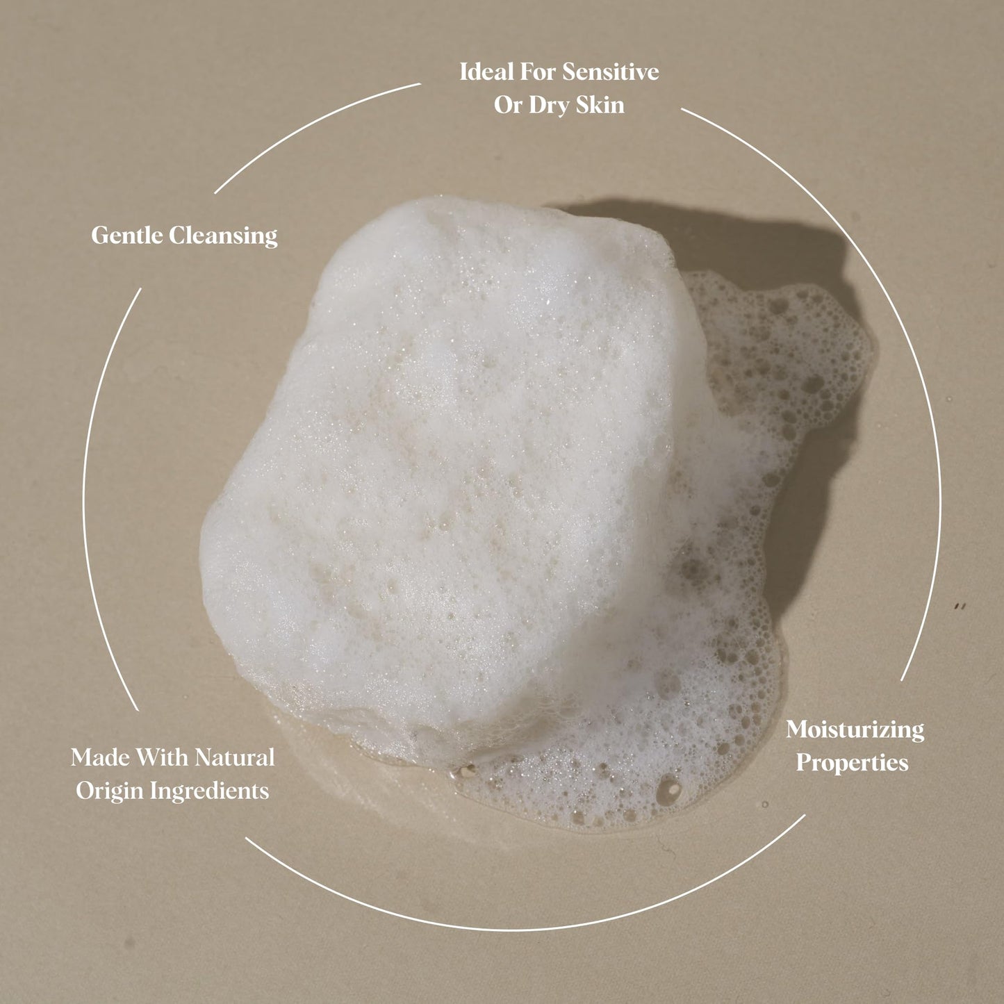 ILEM JAPAN Natural Konjac Body Sponge - Soft White Sponge