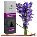 Simply Vedic Lavender Incense Sticks with Holder – 135 Handmade Charcoal-Free Agarbatti