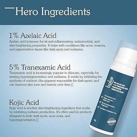 Bake 10% Azelaic Acid + 5% Tranexamic Acid Pigmentation Corrector Cream - 30 gms