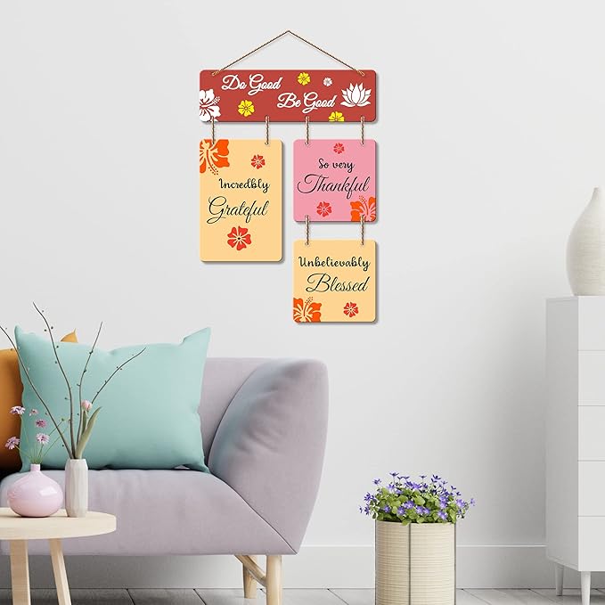 Artvibes Do Good Be Quotes Decorative Wood Wall Hanger for Home | Artworks Decoration | Modern Wooden Designer