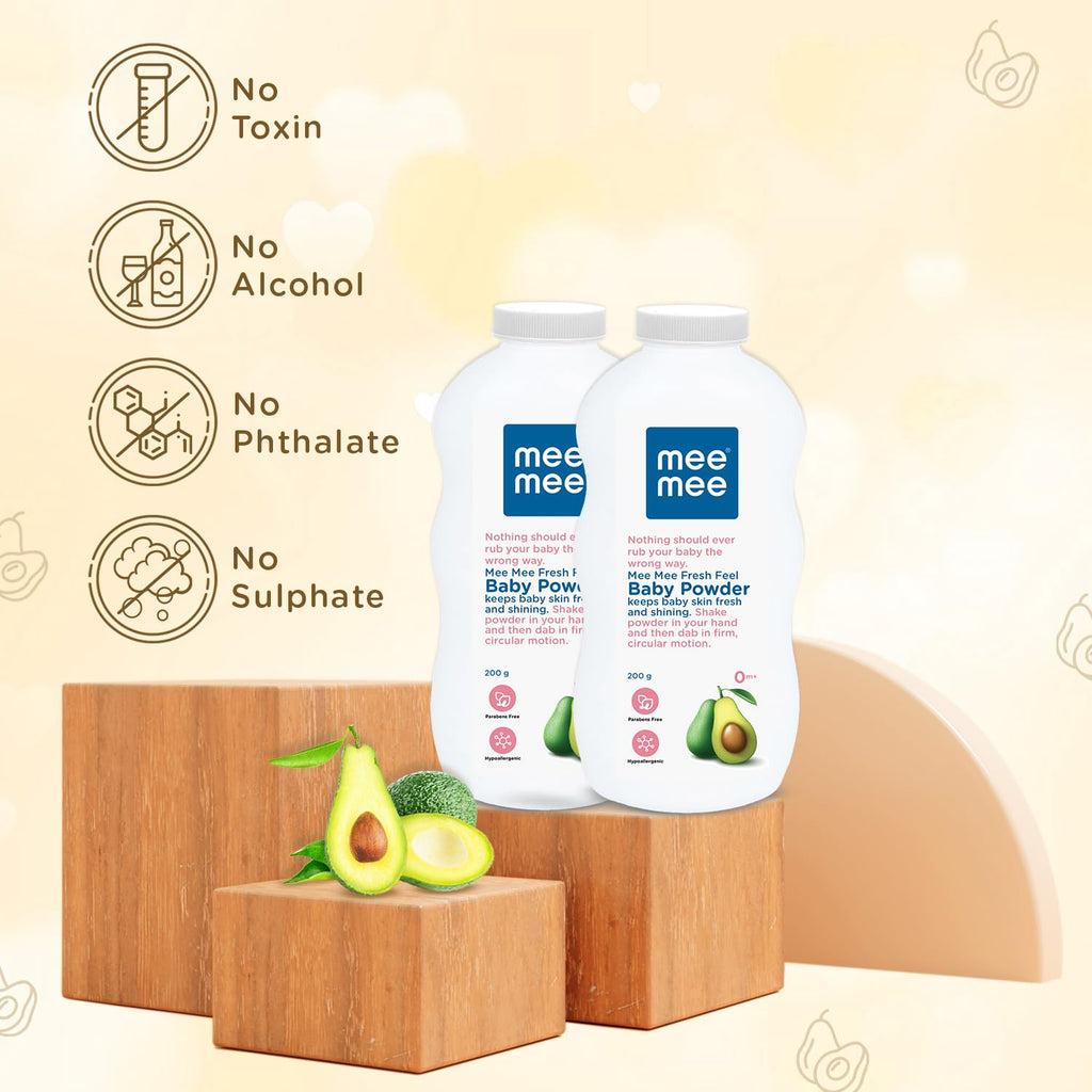 Mee Mee Baby Talcum Powder - 400 gms (Pack of 2)