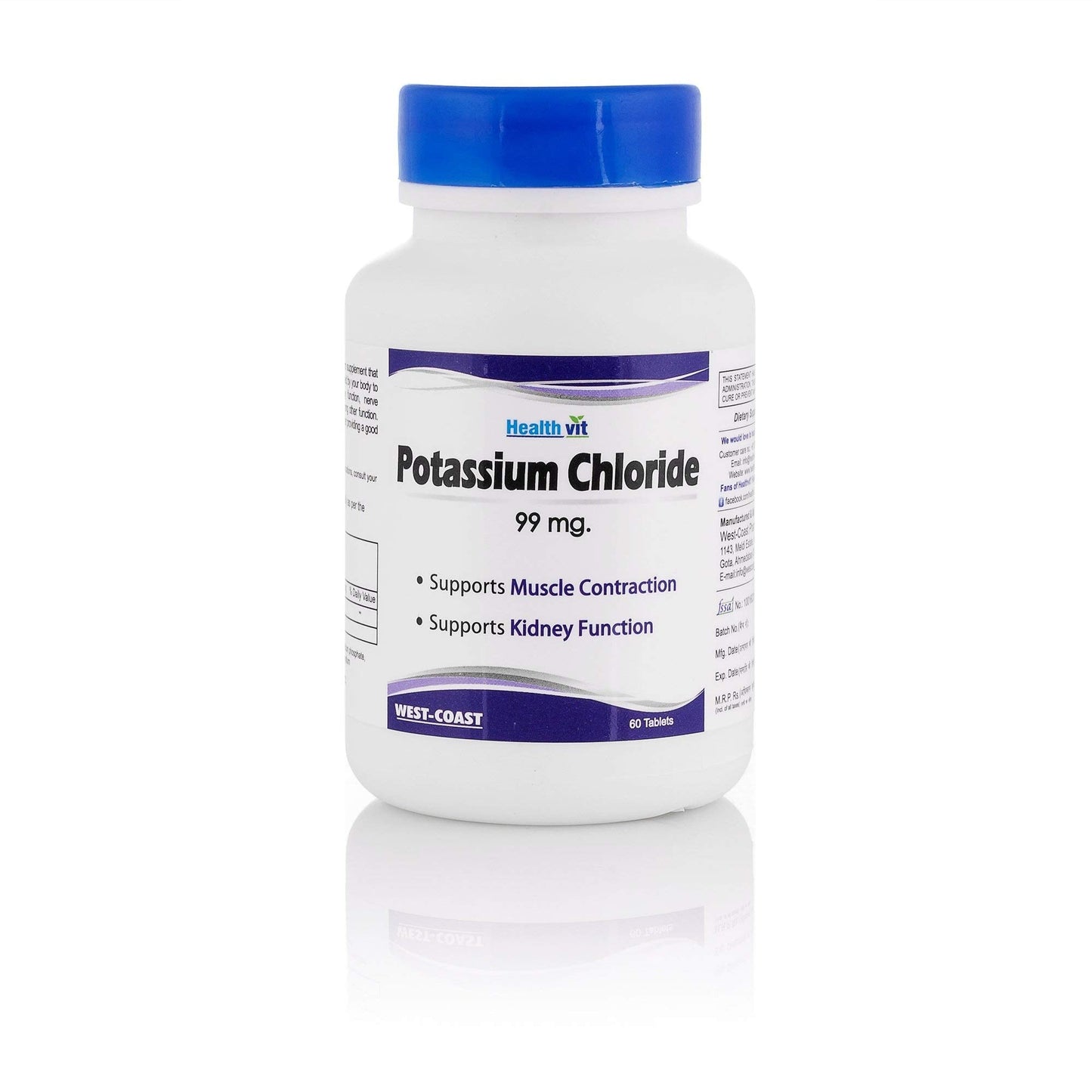 Healthvit Potassium Chloride 99mg - 60 tabs