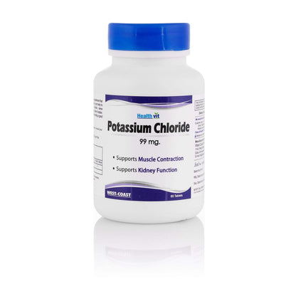Healthvit Potassium Chloride 99mg - 60 tabs