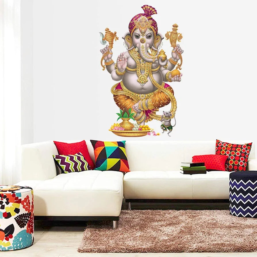 Rangoli White Glossy Vinyl Wall Sticker Premium Self-Adhesive Waterproof Parent-7 Design-18