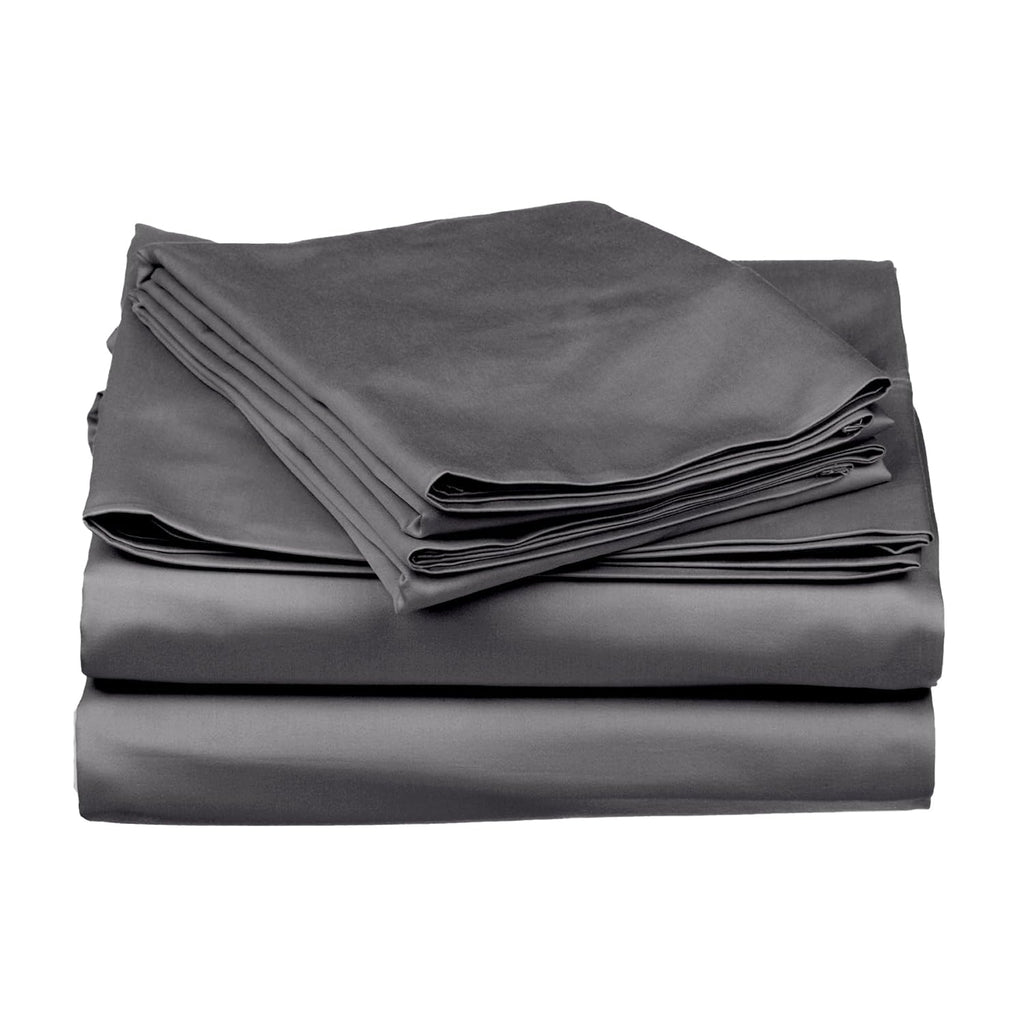 Stoa Paris Satin Bedsheets for Double Bed 300TC Premium Bedsheet with 2 Pillow Covers Colour Twilight Embrace
