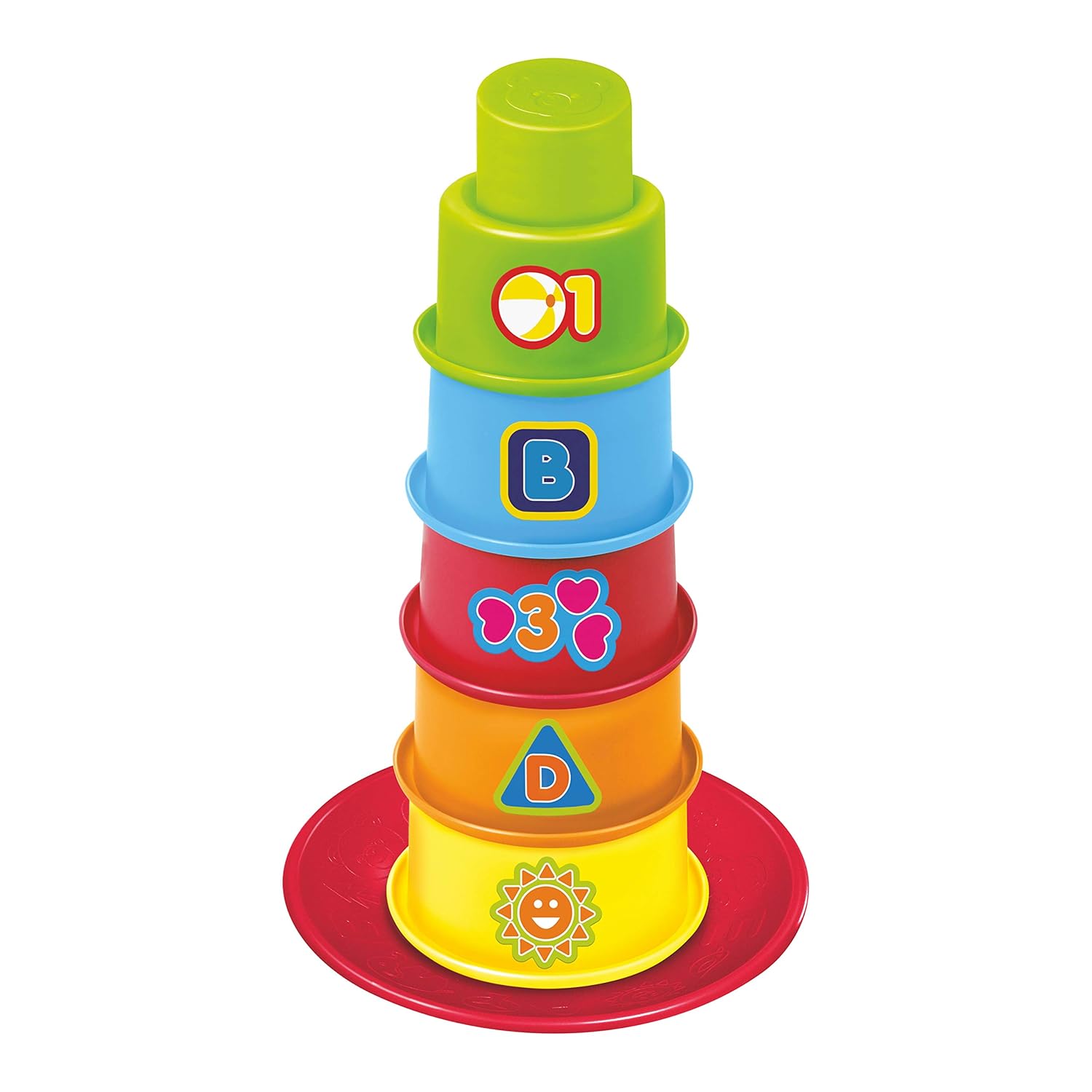 Toymate Stacking Shapes 5 Colourful Cups & Shapes