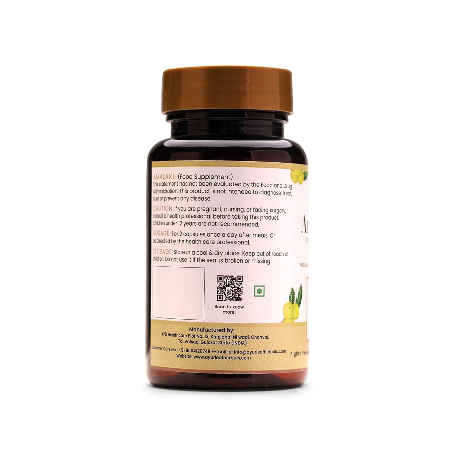 Ayurleaf Herbals Amalaki Capsules - 60 Caps (Pack of 2)