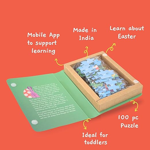 Toynama Educational Toys for Kids - Easter Sunday 100 Pcs Jigsaw Puzzles Ages 3+ | Cultural Interactive Learning