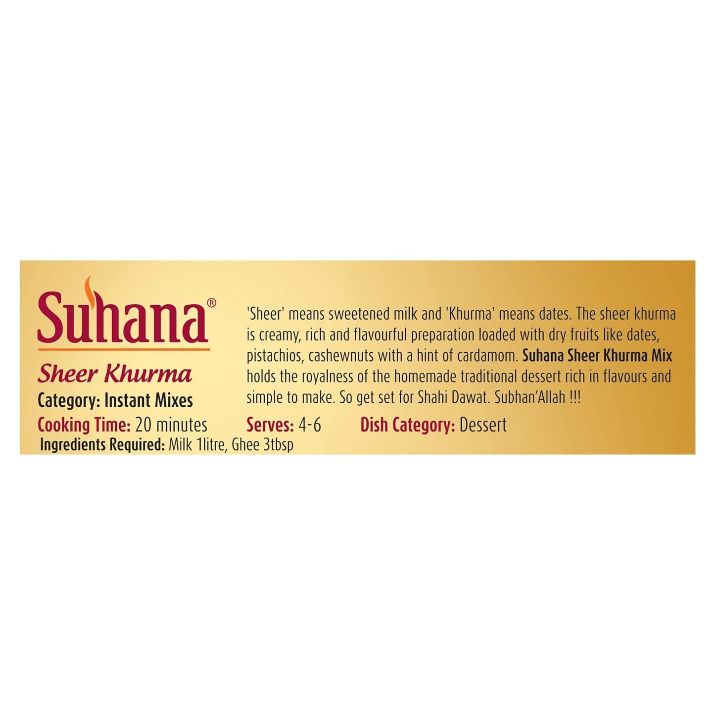Suhana Sheer Khurma Instant Mix Box