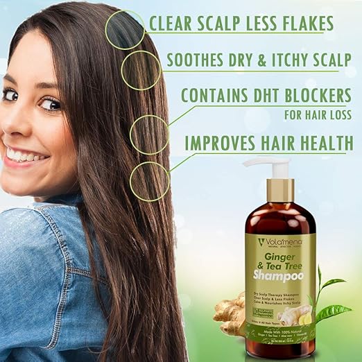 Volamena Ginger & Tea Tree Hair Shampoo - 300 ml
