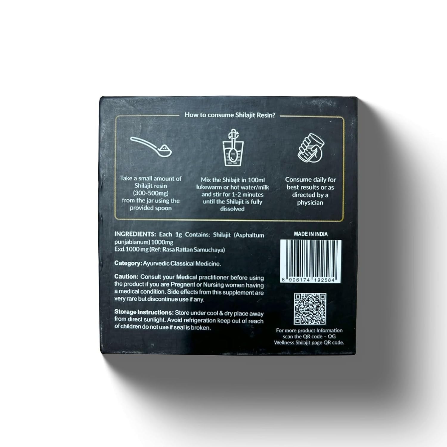Og Beauty Wellness Himalayan Shilajit Resin - 20 gms