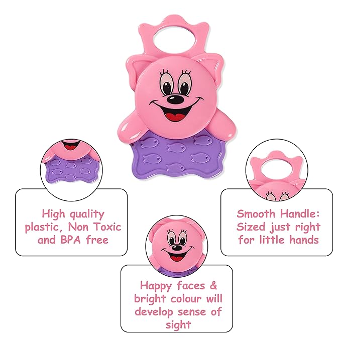 Ratna's Colourful Rattle Set for Toddlers | Perfect Rattle Sets for Little Hands | Little Baby Rattle Set 3 Pieces