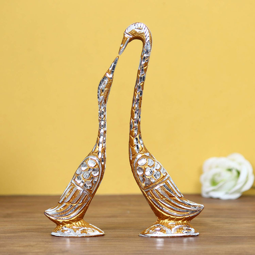 Ecraftindia Cute Swan Love Birds With 7 Inch Height Decorative Figurine