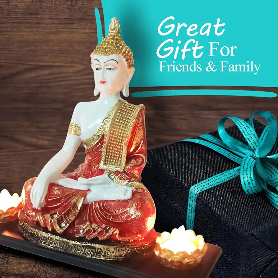 Mariner's Creation Buddha Statues size-20X10X27cm White Pink
