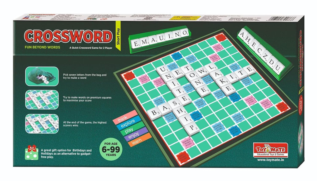 Toymate Crossword Board Game for Kids & Adults